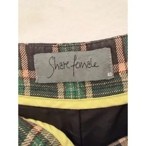 VTG Share Female Plaid Tartan Skirt 40 US/M Green Brown Cotton Mini Skirt Shorts thumbnail 6