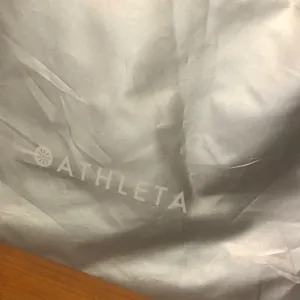 371. Athleta Metallic Silver Drawstring Bag thumbnail 2