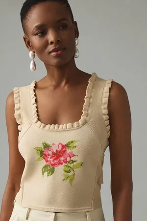 by Anthropologie Bow-Back Sweater Tank thumbnail 1
