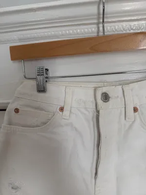 Free People White Denim Shorts thumbnail 2