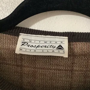 Vintage Old‎ Money Sweater Small 90s Plaid Preppy English Countryside Academia thumbnail 3