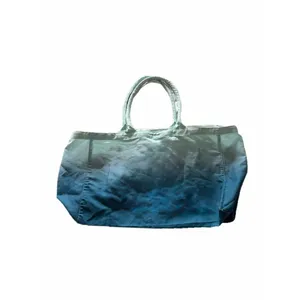 Athleta Blue White Ombre Canvas Tote Bag Athleisure Carryall Ombré thumbnail 5