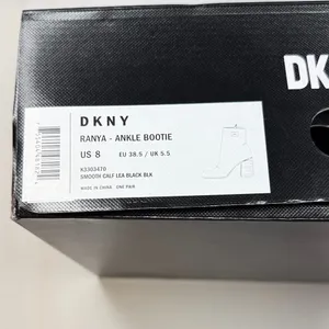 DKNY Women's Ranya Zip Ankle Booties- Size 8- Smooth Black Leather thumbnail 5