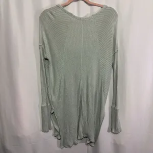 Free People Ventura Waffle Knit Light Blue Scoop Neck Tunic Women’s Medium M thumbnail 7