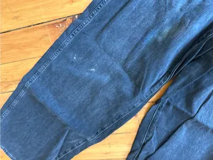 Old navy drapey denim high rise baggy wide leg jeans black 2 thumbnail 2