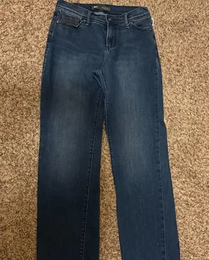 Levi's 512 Straight Leg Jeans Size 6 W 28 X L 32 Perfectly Slimming Dark Blue thumbnail 1