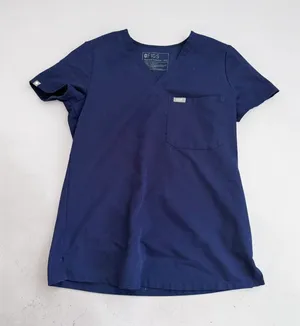 FIGS Navy V Neck Scrubs Top Size XXS Womens thumbnail 1