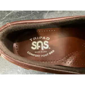 SAS Dream Brown Leather‎ Slip On Loafers Womens 8 N Tripad Comfort Made in USA thumbnail 5
