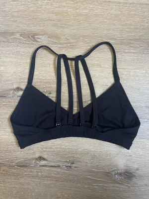Gymshark Minimal Halterneck Sports Bra Black thumbnail 3