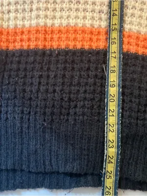 Colorblock Knit Sweater - Pink/Red/Black Large thumbnail 7