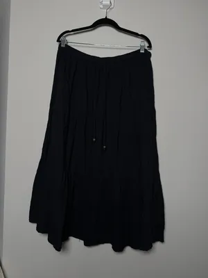 Black Y2K Maxi Peasant Tier Skirt thumbnail 4