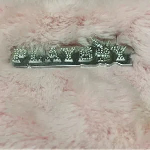 PLAYBOY Pink Fur Clutch with Silver Accents thumbnail 3