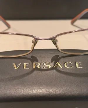 Versace MOD 1084 1056 Pink Metal Rectangle Eyeglass Frames thumbnail 1