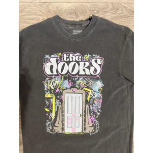 Flying Hause Threads The Doors Graphic Women Tee M Charcoal Gray Mineral Wash thumbnail 9