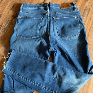 Madewell 10" High-Rise Skinny Stretch Jeans Size 28 Button Fly Frayed Hem thumbnail 2