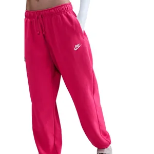 Nike sz S Oversized Berry Pink High Rise Baggy Drawstring Sweatpants Pockets thumbnail 2
