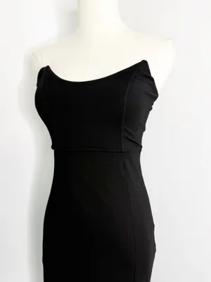 Superdown Ryleigh Strapless Maxi Dress Black XS Revolve Slit thumbnail 7