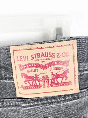 LEVI’S Black Wash High Rise Mini Denim Jean Skirt Size 29 Casual Boho Festival thumbnail 3