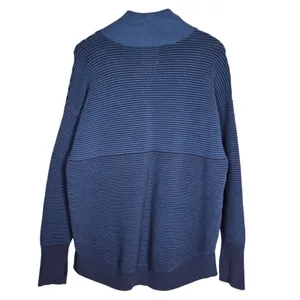 OFFLINE by Aerie Home Stretch Ribbed Sweater Quarter Zip Blue Pullover Sweater L thumbnail 2