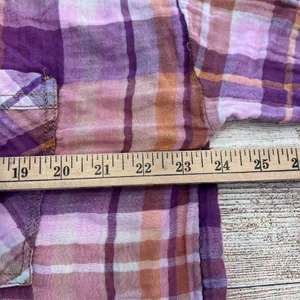 We The Free Free People Purple Creek Canyon Button Down Waffle Knit‎ Top thumbnail 5