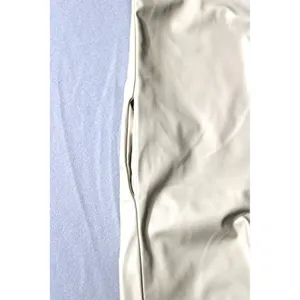 ZARA Ice Faux Leather Tunic Dress‎ Cream Tan Midi Shift Dress Pockets Medium thumbnail 5