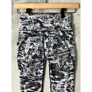 Lululemon Fast & Free‎ 7/8 Tight II *Nulux 25" Interlaced Starlight Black Size 2 thumbnail 4