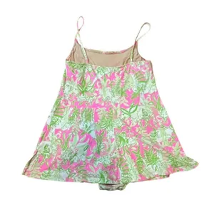 Lilly Pulitzer One-Piece Swimsuit Pink and Green Jungle themed– Size 8 thumbnail 2