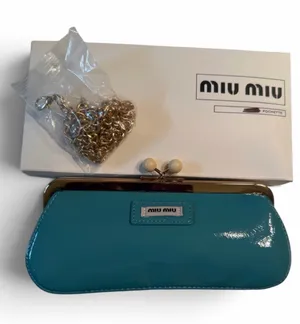 Miu Miu Blue Mini Pochette/Cross thumbnail 1