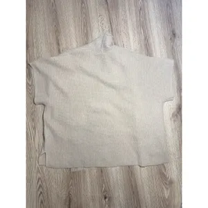 Aerie Women's Beige Chunky Knit Cardigan Sweater Short Sleeve‎ Size S Oversized thumbnail 2