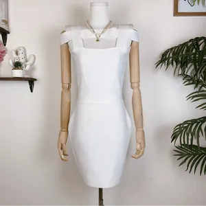Elliatt Monumental Bandage Mini Dress in Ivory Size Small NWT thumbnail 4