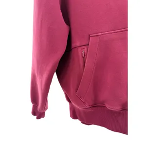 YPB Abercrombie & Fitch‎ Women XS neoKNIT Max Hoodie Burgundy Scuba Sweatshirt thumbnail 4