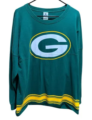 Victoria’s Secret PINK NFL Green Bay Packers Oversized Long Sleeve T Size Large thumbnail 1