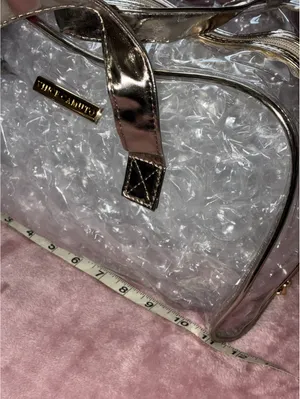 NWT Vince Camuto Clear Travel Bag with Metallic Gold Trim thumbnail 6