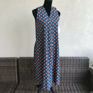 LuLaRoe Womens Duster Sz‎ S Joy Long Vest Teal Blue Orange Geometric Artsy NEW thumbnail 8