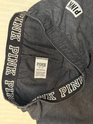 Victoria’s Secret PINK Black Joggers Sweatpants XS Ankle Zips thumbnail 3
