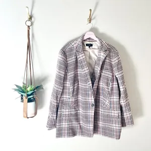 Talbots Multicolor Plaid Stripe Blazer Jacket Women’s Size 24 Classic Fit Preppy thumbnail 2