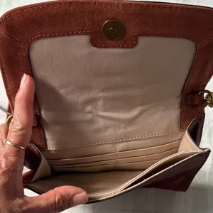 Frye Ring Elegant Brown Leather Crossbody Bag thumbnail 6