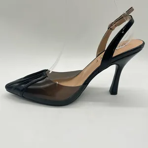 Journee Collection‎ Heels Womens 7 Black Ivyann Vegan Leather Stiletto Pumps NEW thumbnail 2