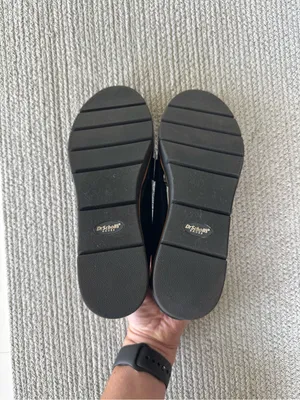 Dr. Scholl's Black Patent and Suede Platform Loafers Sz 7 thumbnail 5