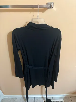 NWT Skims Sleep Short Robe in Onyx thumbnail 7