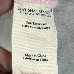 LoveShackFancy Pink Pointelle Bow Knit Cotton Cropped Cami Tank Top XS thumbnail 5