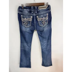 Rock Revival Jeans Coe Bootcut Embellished Women's 29 Blue Denim Y2K Cotton thumbnail 2