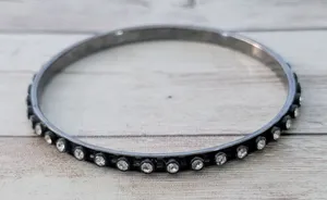 Vintage Bracelet with Clear Gems - 8.25" thumbnail 1