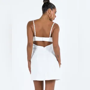 Princess Polly Lorene Mini Dress in White Size 2 New with tag thumbnail 3