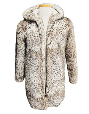 Bella Dahl Faux Fur Jacket - Snow Leopard Size Small thumbnail 4