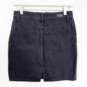 Paige Iris Skirt Size 26 Black‎ Nightingale Denim Lace Up Tie Minimalist Grunge thumbnail 6