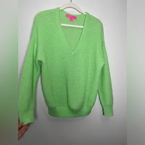 LILLY PULITZER Loose Knit Wool Blend Fuzzy Soft Oversized Sweater Sz S thumbnail 7
