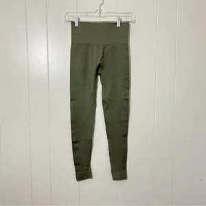 SET Active Sculptflex Seamless Leggings Olive Green High Rise Womens XS thumbnail 3