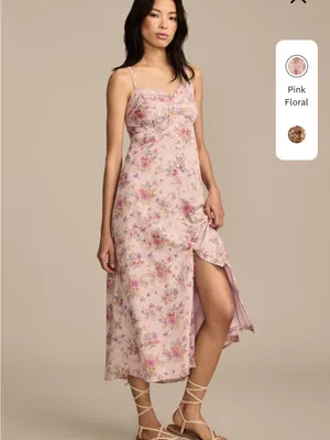Lucky Brand Festival Floral Lace Trimmed Slip Dress thumbnail 4