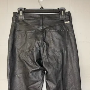 KanCan USA Joan High Rise Faux Leather Bootcut Pants Women’s Size 7/27 Leather Pants thumbnail 6